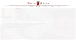 Desktop Screenshot of hibiscuslakesidemotel.com.au
