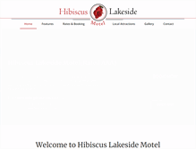 Tablet Screenshot of hibiscuslakesidemotel.com.au